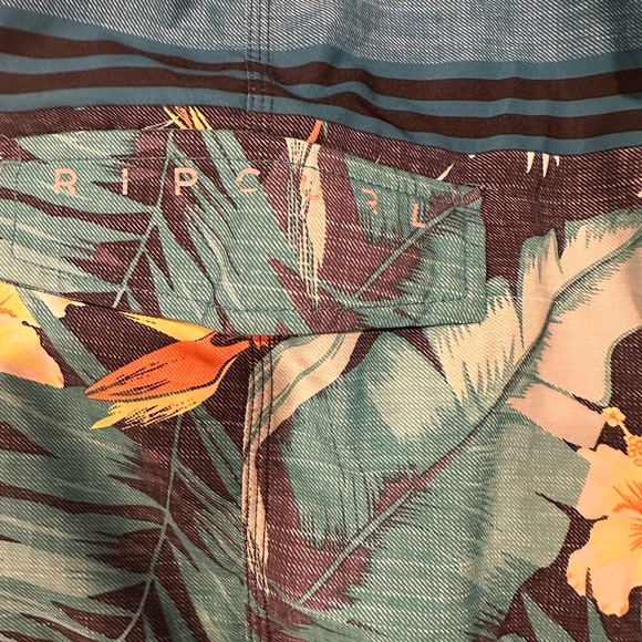 Rip Curl Men's Tropical Swim Shorts - Blue and Black - Picture 7 of 9